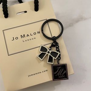 Jo Malone Limited edition logo bow charm keychain w/ gift bag